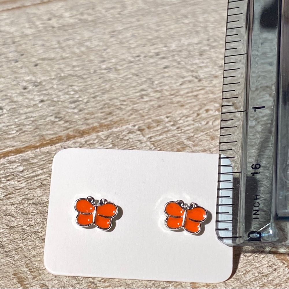 3 for $15 Butterfly Silver Studs Earrings Posts - Picture 4 of 4